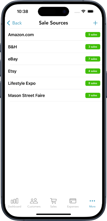 Narvata - Sales Sources screenshot